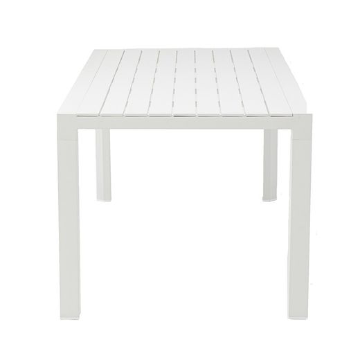 Rectangular aluminum table in white, 160 x 90.8 x 75.5 cm | Byron
