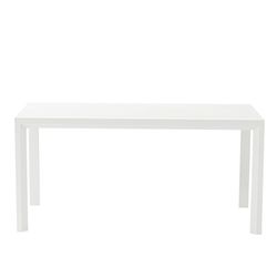 Rectangular aluminum table in white, 160 x 90.8 x 75.5 cm | Byron