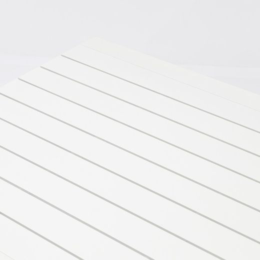 Rectangular aluminum table in white, 220 x 90.8 x 75.5 cm | Byron