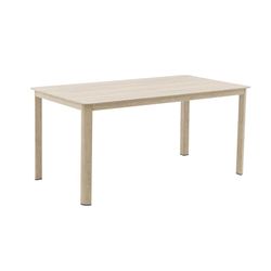 Rectangular aluminum table in natural, 160 x 88 x 75 cm | harmony