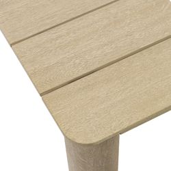 Rectangular aluminum table in natural, 160 x 88 x 75 cm | harmony