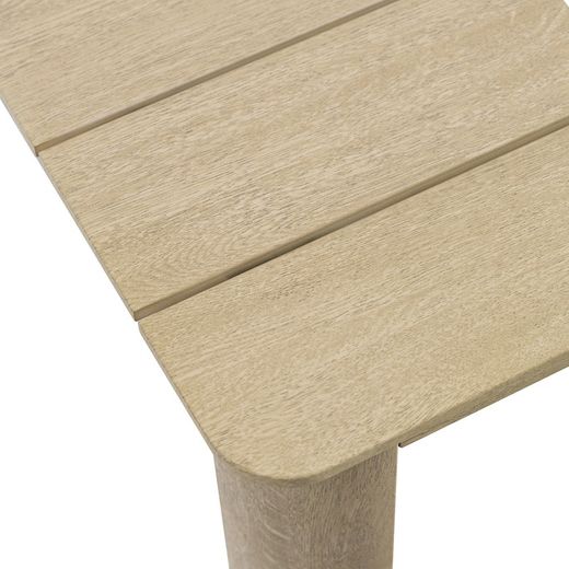 Rectangular aluminum table in natural, 160 x 88 x 75 cm | harmony