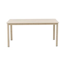 Rectangular aluminum table in natural, 160 x 88 x 75 cm | harmony