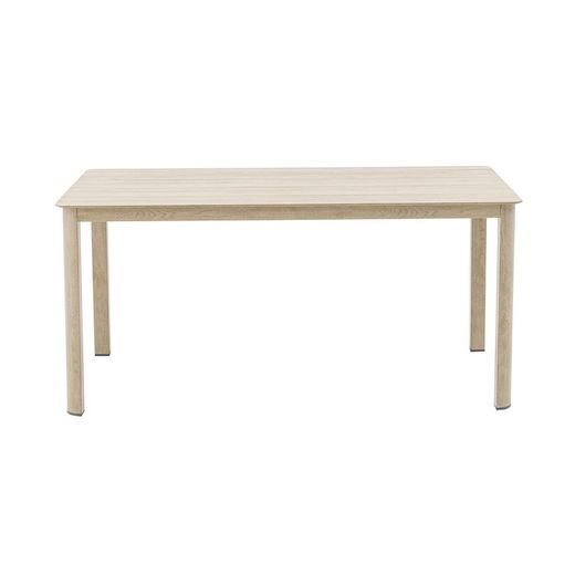 Rectangular aluminum table in natural, 160 x 88 x 75 cm | harmony