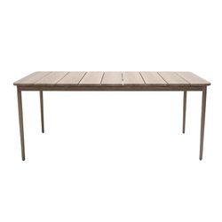 Garden dining set in natural aluminum | Sunset