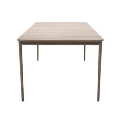 Garden dining set in natural aluminum | Sunset