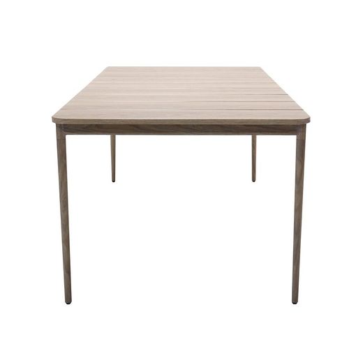 Garden dining set in natural aluminum | Sunset