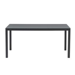 Mesa retangular de alumínio e vidro antracite, 160 x 90 x 74 cm | Adin