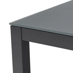 Mesa de comedor de exterior rectangular de aluminio y cristal en antracita, 200 x 90 x 74 cm | Adin
