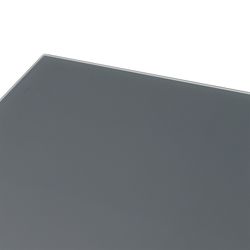 Rectangular aluminum and glass table in anthracite, 200 x 90 x 74 cm | Adin