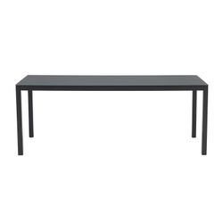 Mesa de comedor de exterior rectangular de aluminio y cristal en antracita, 200 x 90 x 74 cm | Adin