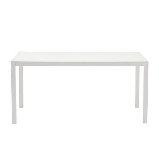 Garden dining set in white aluminum | Adin + Samoa