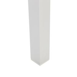 Rectangular aluminum and glass table in white, 160 x 90 x 74 cm | Adin