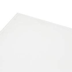 Rectangular aluminum and glass table in white, 160 x 90 x 74 cm | Adin