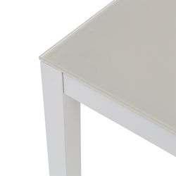 Garden dining set in white and gray aluminum | Adin + Orick