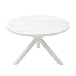 Garden dining set in white aluminum | Yowah + Albury