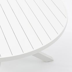 Garden dining set in white aluminum | Yowah + Albury