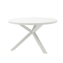 Garden dining set in white aluminum | Yowah + Albury