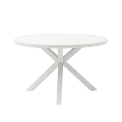 Garden dining set in white aluminum | Yowah + Albury