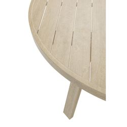 Conjunto de comedor de jardín con mesa redonda en aluminio color natural | Harmony