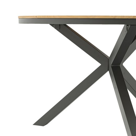 Garden dining set in anthracite aluminum and teak | Sidney + Broome