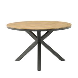 Garden dining set in anthracite aluminum and teak | Sidney + Broome