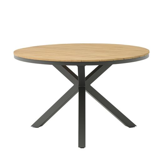 Garden dining set in anthracite aluminum and teak | Sidney + Broome