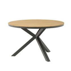 Garden dining set in anthracite aluminum and teak | Sidney + Broome