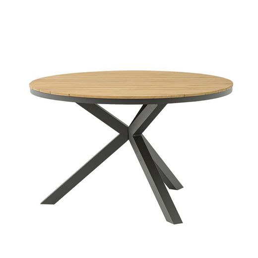 Garden dining set in anthracite aluminum and teak | Sidney + Broome