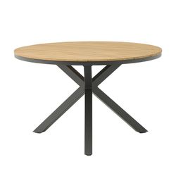 Garden dining set in anthracite aluminum and teak | Sidney + Broome