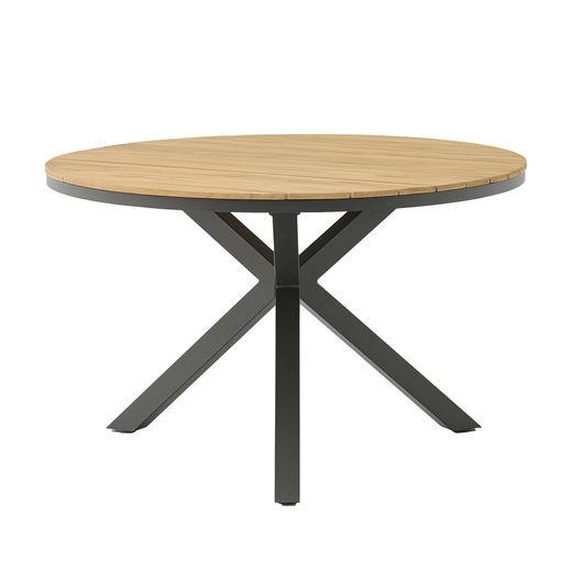 Garden dining set in anthracite aluminum and teak | Sidney + Broome