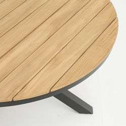 Garden dining set in anthracite aluminum and teak | Sidney + Broome