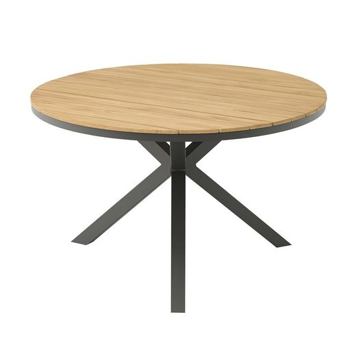 Garden dining set in anthracite aluminum and teak | Sidney + Broome