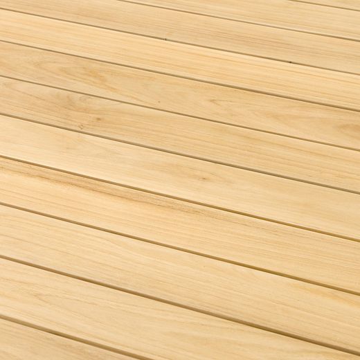 Garden dining set in white aluminum and teak | Sidney Ø 150 cm + Broome