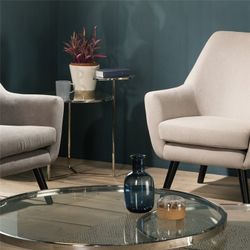 Stolik pomocniczy ze stali w kolorze srebrnym o podwójnej wysokości 58 x 45 x 60 cm