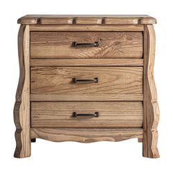 Brixton coffee table in natural elm wood, 64 x 47 x 60 cm