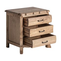 Brixton coffee table in natural elm wood, 64 x 47 x 60 cm