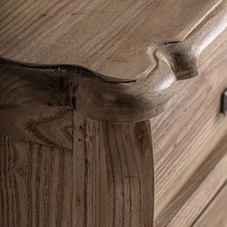Brixton coffee table in natural elm wood, 64 x 47 x 60 cm