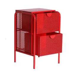 Mesa de centro de ferro vermelho Arvert, 41x37x66cm