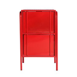 Mesa de centro de ferro vermelho Arvert, 41x37x66cm