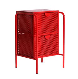 Mesa de centro de ferro vermelho Arvert, 41x37x66cm