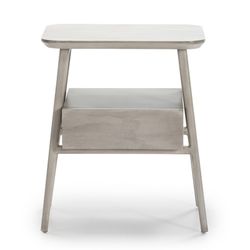 Table basse en bois gris, 50x38x60cm