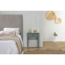 BART Nightstand in Melamine and Green Pine, 46x36.4x55 cm