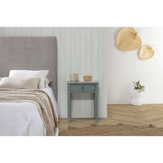 BART Nightstand in Melamine and Green Pine, 46x36.4x55 cm
