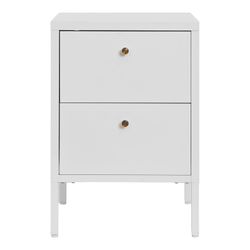 Mesa de cabeceira em aço branco, 40 x 40 x 60 cm | Dalby