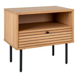 Nachttisch aus natürlichem Eichenfurnier, 50 x 40 x 50 cm | Kyoto