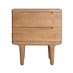 Comodino in legno di mindi naturale, 55 x 45 x 64 cm | Palude