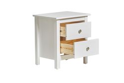 White pine wood bedside table, 46 x 35 x 49.5 cm | Berna