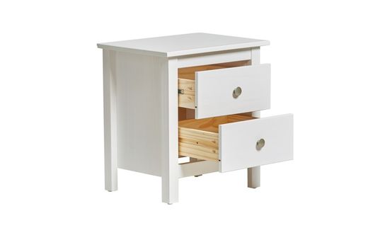White pine wood bedside table, 46 x 35 x 49.5 cm | Berna
