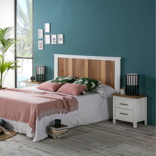 White pine wood bedside table, 46 x 35 x 49.5 cm